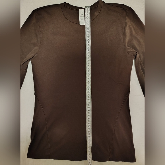 🍋 Lululemon Athletica Chocolate Long Sleeve Top - Size Small - Picture 6 of 6